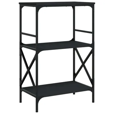 Image de vidaXL Bibliothèque 3 étagères noir 59x35x90,5 cm Bois composite
