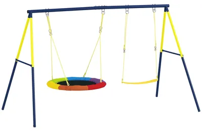 Obrázek produktu pro Dětská houpačka s nastavitelnými lany, houpačka hnízdo 100 cm