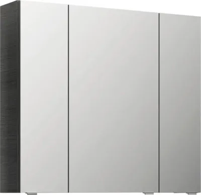Produktbild von Jungborn Spiegelschrank VENTITRE 80 x 17 x 70,3 cm graphit struktur quer 3-türig J850.198050