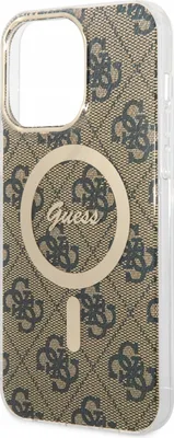 Imagen del producto de Funda Guess Guhmp14Xh4Stw para iPhone 14 Pro Max de 6.7 pulgadas - Marrón, compatible con 4G y MagSafe