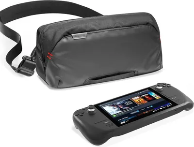 Produktbild von Tomtoc Tasche Case für Steam Deck/OLED/Nintendo Switch 2/ASUS ROG Ally X Travel Bag, Rundumschutz Tragetasche, Schwarz