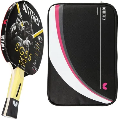 Produktbild von Butterfly 1x Timo Boll SG55 Tischtennisschläger + Tischtennishülle Drive Case II