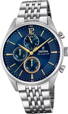 Produktbild von Festina Edelstahl Herren Uhr F20285/3 Armbanduhr silber Chronograph D2UF20285/3