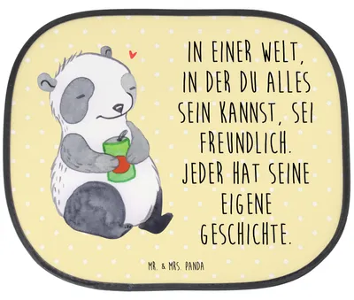 Produktbild von Mr. & Mrs. Panda Auto Sonnenblende Panda Depression - Gelb Pastell - Geschenk, Sonnenschutz für, Affektiven Störung, Autoscheiben, Autoscheibe, Depressiv, Stimmungstief