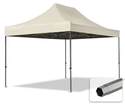 Obrázek produktu pro Nůžkový stan 3x4,5 m, ocel, bez bočnic krémová
