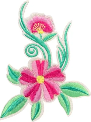 Produktbild von Blumen-Blumenzweig-Emblem-Aufnäher zum Aufbügeln