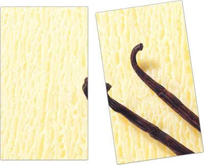Produktbild von Spritzschutz Herdabdeckplatte Schneidebrett aus Glas Cremiges Vanilleeis 2-Teilig (60x52cm)