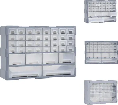 Obrázok produktu pre vidaXL Viaczásuvkový organizér so 40 zásuvkami 52x16x37,5 cm - Skrinky na náradie