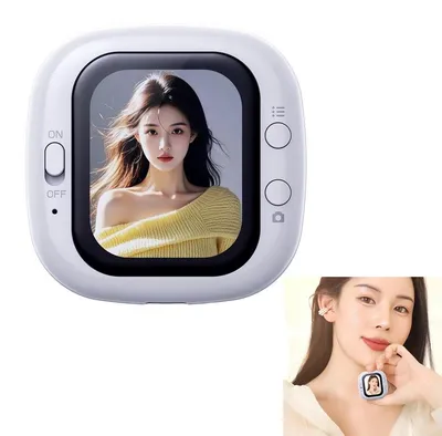 Produktbild von Handy-Vlog-Selfie-Monitor-Bildschirm, 5,1 cm (2 Zoll) Mini-Magnet-Rückkamera, unterstützt OTG-Kabelverbindung und Helligkeitsanpassung.