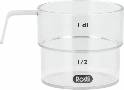 Immagine prodotto di Rosti Deziliter-Messbecher Mensura, Abmessbecher, SAN-Kunststoff, Klar, 100 ml, 25291