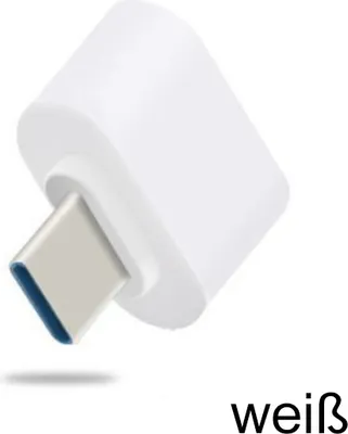 Produktbild von USB-C auf USB 3.0 OTG Adapter USB-Stick MacBook Xiaomi Samsung Buchse Samsung 1x weiß