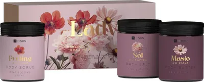 Produktbild von HISKIN Pink Blooms Damen-Körperpflegeset (Peeling, Butter, Salz)