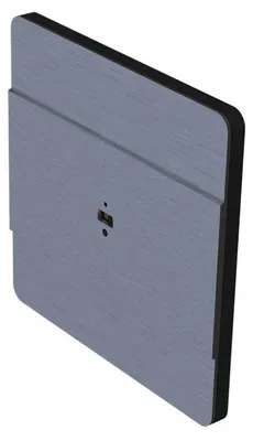 Produktbild von Laser-Distanzsensor DRL-60-12 in Aluminiumfarbe für Ø60-Box, zur Steuerung der Beleuchtung auf Treppen und Fluren, DRL-60-12
