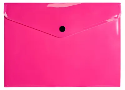 Image de Pochette A5 en polypropylène, rose fluo