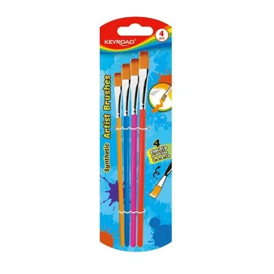 Image de Pinceaux synthétiques Keyroad pour enfants, lot de 4