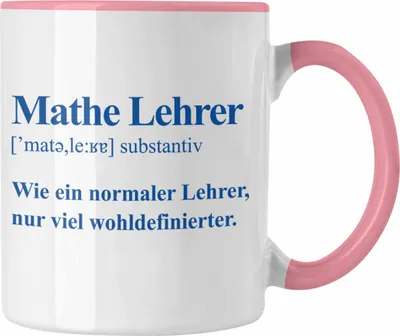 Produktbild von Trendation - Mathelehrer Tasse Mathematiker Tassen mit Spruch Lustig Kaffeetasse Geschenk Mathe Lehrer (Rosa)