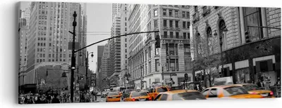 Produktbild von Bild auf Leinwand - Leinwandbild - Amerika New York City Straße - 90x30cm - Wand Bild - Wanddeko - Leinwanddruck - Bilder - Kunstdruck - Wanddekoration - Leinwand bilder - Wandkunst - AB90x30-0445