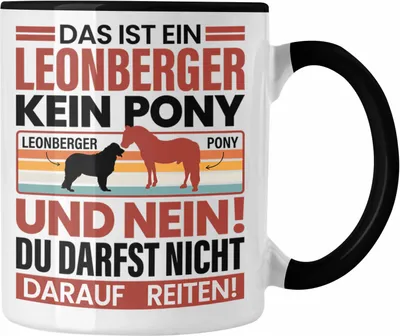 Produktbild von Trendation - Leonberger Hund Tasse Geschenk Lustiger Spruch Leonberger Besitzer (Schwarz)