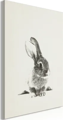 Produktbild von Vliesstoff Leinwandbild - Fluffy Bunny (1 Part) Vertical 60x90 cm Tiere g-C-0330-b-a