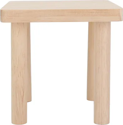 Image de Plateforme de jeu en bois pour hamsters, carrée, support décoratif avec texture naturelle pour hamsters syriens