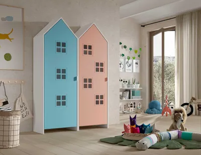 Produktbild von VIPACK - CASAMI BRUGES Set 2-tlg. best. aus: Schrank 1-trg. mit Front in Blau und in Pink