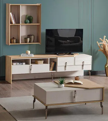 Produktbild von TV-Board, Wandregal und Couchtisch für stilvolles Wohnzimmer