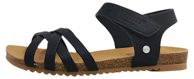 Image de Sandales noires pour filles, marque Mustang, chaussures d'enfant, modèle décontracté
