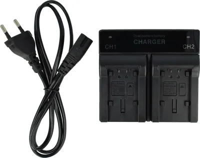 Produktbild von vhbw Dual Ladegerät kompatibel mit Panasonic HC-VX989, HC-W858, HC-VX878, HC-W570, HC-V727, HC-W580, HC-VXF999 Kamera - Ladeschale Ladeanzeige