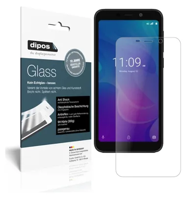 Produktbild von 2x Schutzfolie für Meizu C9 Pro matt - Anti-Shock 9H Folie dipos Glass