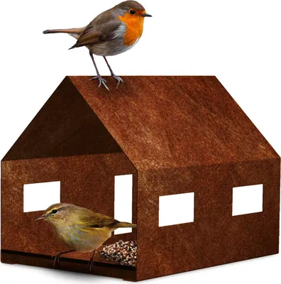 Obrázok produktu pre CORGARDEN Kŕmidlo pre vtáky Casa 30 x 21 x 23 cm, corten CORGARDEN 1040