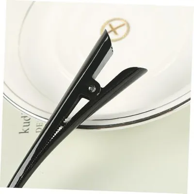 Produktbild von 12 Metall-Haarspangen mit Entenschnabelmotiv, robuste Haarklammern zum sicheren Fixieren und Haarabteilclips für Färbe- und Lockenstyling