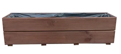 Obrázok produktu pre Drevený kvetináč 90 cm – kvetináč na balkón a terasu – impregnovaný, odolný voči poveternostným vplyvom – dodávaný v zmontovanom stave – drevený kvetináč D27 z palisandrového dreva