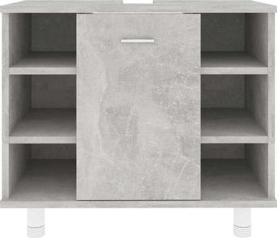 vidaXL Badezimmerschrank Betongrau 60x32x53,5 cm Holzwerkstoff