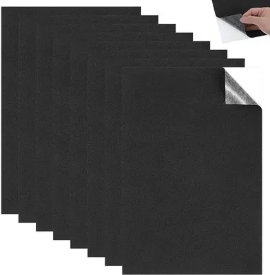 Produktbild von Selbstklebendes Schuimplatten-Set 8 Stück schwarz EVA-Schaum - für Möbel, Türen, Fenster, DIY - 250 mm x 200 mm x 1 mm