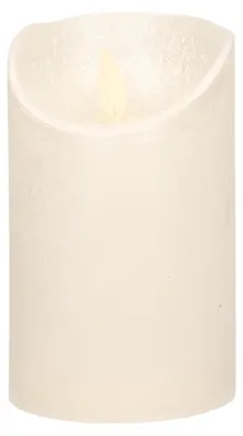 Produktbild von LED Echtwachskerze realistische Kerze viele Farben mit Timer flackender Docht Wachskerze Kerzen Batterie, Farbe:Perle, Größe:12.5 cm