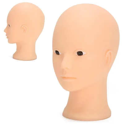 Zdjęcie produktu dla Manekin głowa 49 cm - Manekin do treningu makijażu - Wyświetlacz peruki/czapki - Materiał PVC - Realistyczny wygląd