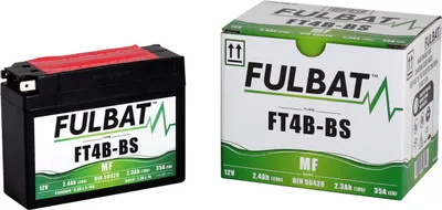 Zdjęcie produktu dla Akumulator FULBAT FUL MF - FT4B-BS / YT4B-BS (suchy, bezobsługowy, kwas w zestawie)