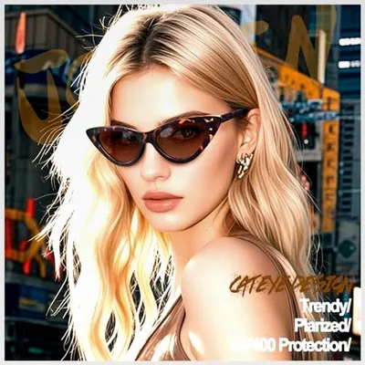 Produktbild von Katzenaugen Sonnenbrille für Damen im Retro-Stil