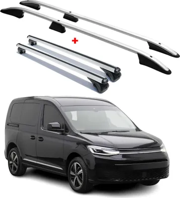 Image de Kit Barres de toit pour VW Caddy 5 2020-2025 L1 Alu Gris 4x