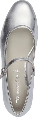 Produktbild von Tamaris Damen Ballerina Mary Jane Riemen Schnalle 1-22122-42, Größe:36 EU, Farbe:Silber