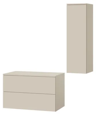 Obrázek produktu pro Koupelnový set 2dílný: Spodní skříňka + Vysoká skříňka Color Kašmír (2S 80 + 1D 100)