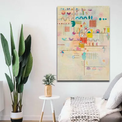 Produktbild von Wallity, 70100KANDINSKY013- VSL1148, Bunt, Leinwandbilder, 70 x 100 cm, 100% Leinwand