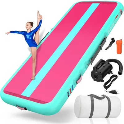 Obrázek produktu pro Nafukovací gymnastická podložka o rozměrech 3/4/5/6 metrů, tloušťka 15/20 cm, s pumpou, vhodná pro jógu a fitness