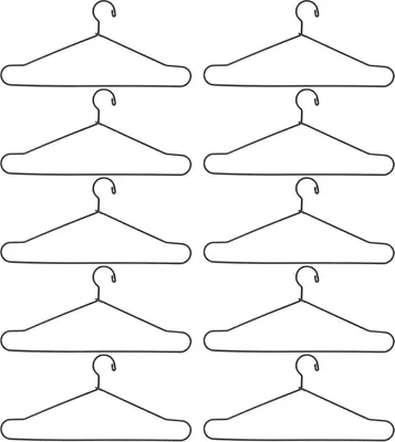 Produktbild von 10pcs Doll Kleidung Kleiderbügel Metall Miniatur Mini niedlich
