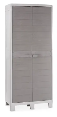 Image de Armoire de jardin Toomax Woodys XL High 78 x 46 x 182 cm plastique gris clair