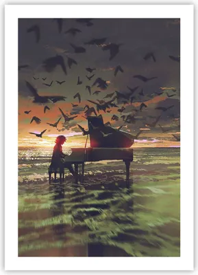 Produktbild von Poster - Poster ohne Rahmen - Klaviermusik - 50x70 cm - Wand Bild - Wanddeko - Wandbilder - Kunstposter - Wandposter - Bilder - Kunstdruck - Wanddekoration - Wandbild - P2XPA50x70-3911