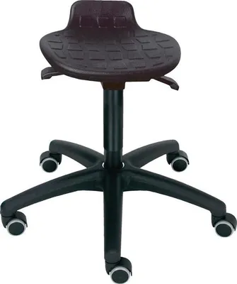 Obrázek produktu pro Otočná stolička KolečkaPolyuretanpěna černá Nastavení výšky sedadla 450-640 mm