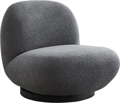 Produktbild von Loungesessel Emma aus Teddy Bouclé drehbar - Grau