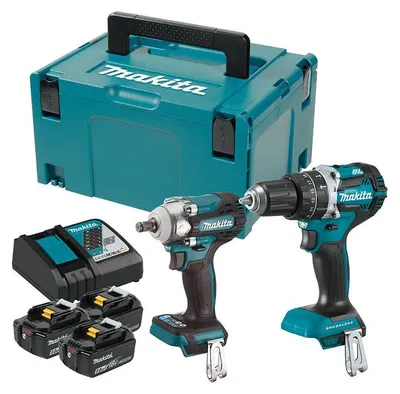 Image de Pack 2 outils Perceuse - Boulonneuse MAKITA DLX2359TJ1 - 18V + 3 batteries 5Ah et chargeur