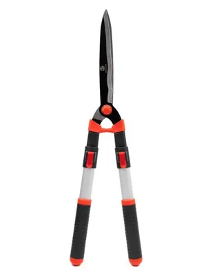 Image de Recalma taille-haie télescopique 65–85 cm, cisaille de jardin manuelle avec lames en acier, poignée antidérapante, rouge/noir
